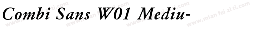 Combi Sans W01 Mediu字体转换